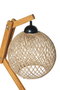 Opviq Lámpara de Mesa Beehive en Madera de Pino y Yute